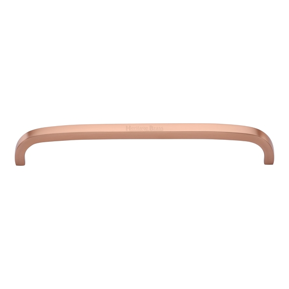 C1800 203-SRG • 211 x 203 x 32mm • Satin Rose Gold • Heritage Brass Flat D Pattern Cabinet Pull Handle